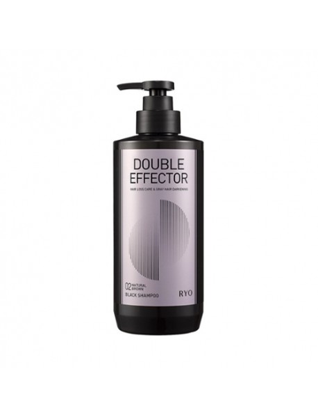 (RYO) Double Effector Hair Loss Care & Gray Hair Darkening Black Shampoo - 543ml #02 Natural Brown