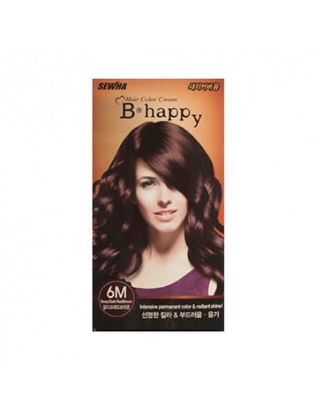 [SEWHA] B Happy Hair Color Cream - 120ml #6M Deep Dark Red Brown