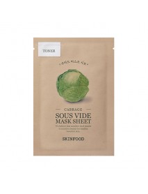 (SKINFOOD) Sous Vide Mask Sheet - 10pcs (18g x 10pcs) #Cabbage
