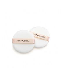 [THE FACE SHOP] Daily Beauty Tools Face It Round Flocked Puff - 1Pack(2ea)